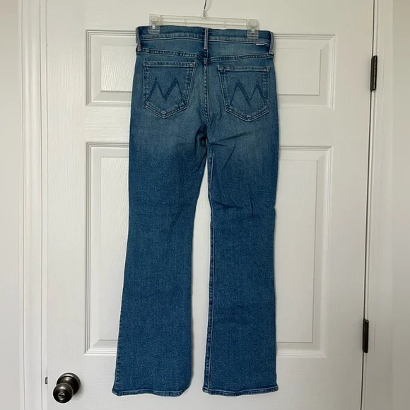 Mother Lil Outsider Sneak Bootcut Jeans Flag Me Down Size 28 Petite - Picture 5 of 10